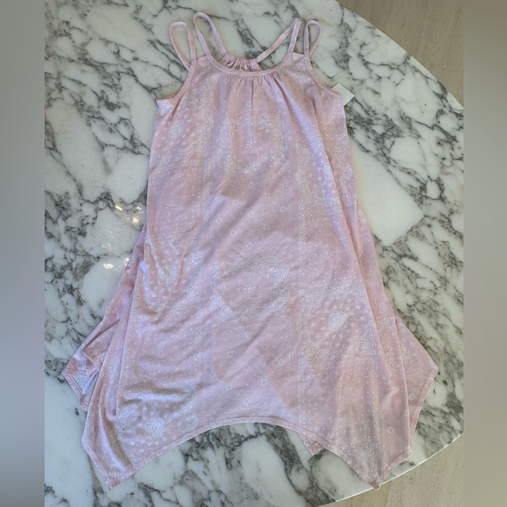 NWT Melrose and Market Double Strap Print Dress Pink Bandana Print Handkerchief - Picture 4 of 11